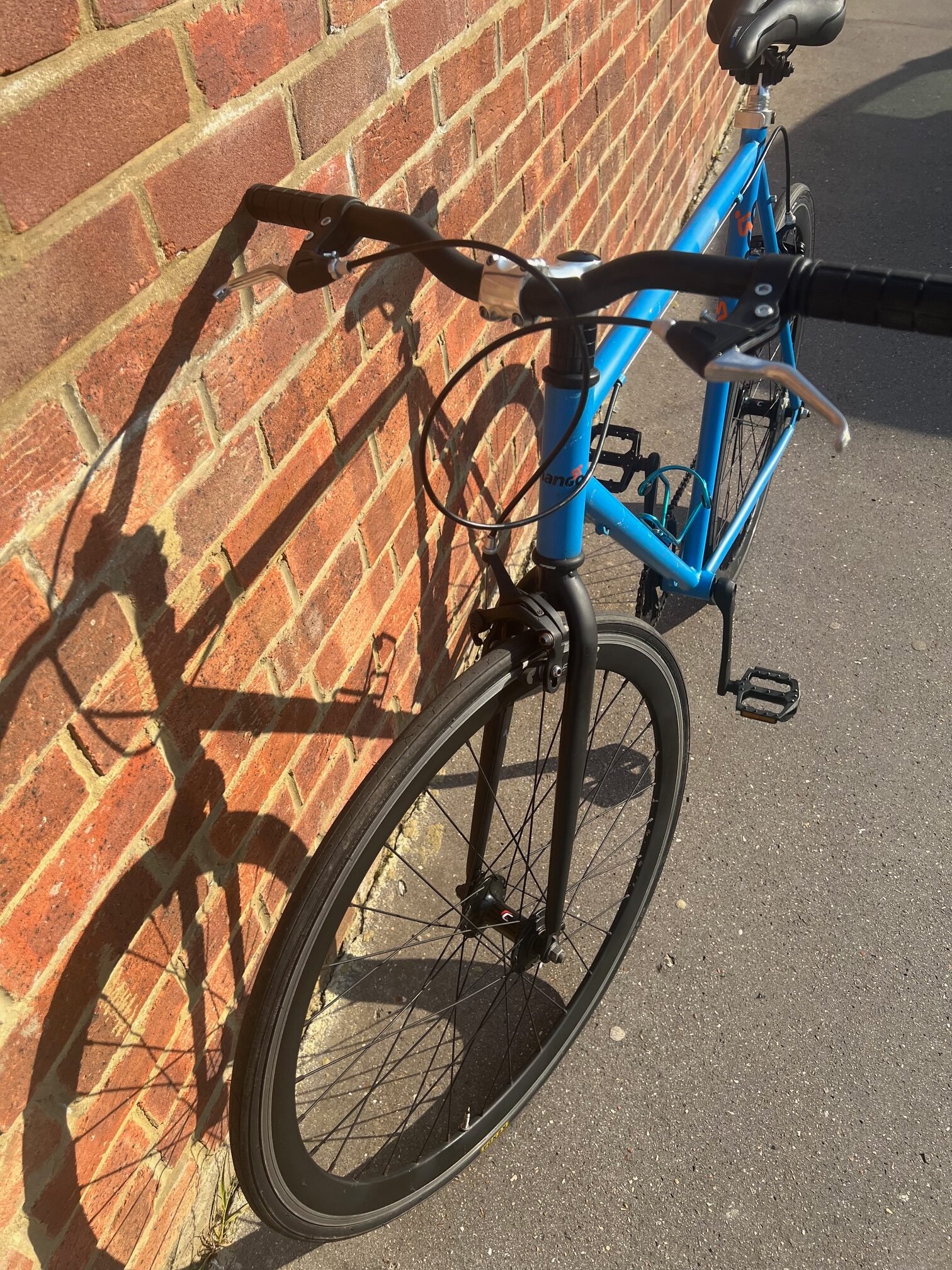 city road bike Mango single gear blue 23.5 inch frame – 2ndcorner.co.uk