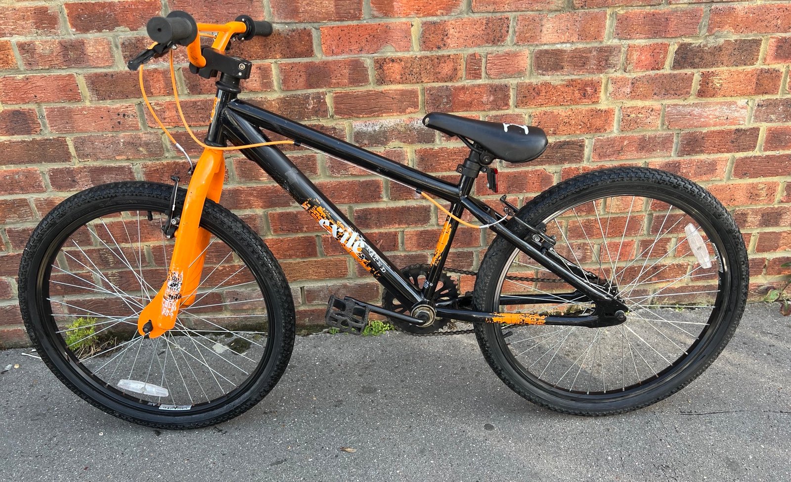 bike Xrated exile black orange BMX large wheels num 490 nov 2025bike Xrated exile black orange BMX large wheels nov 2025IMG_9932